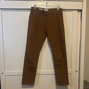 Slim Fit Brown Jeans with Earthy Tone